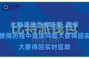 比特派钱包多链版 确保用户在使用历程中遭逢问题大要得回实时匡助